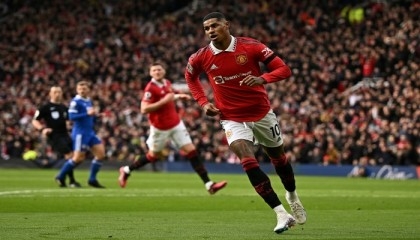 Rashford shines as Man Utd rout Leicester amid takeover race