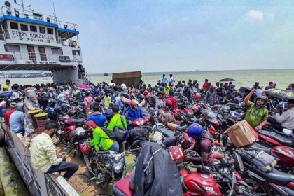 BIWTC launches ferry service for motorbikes to cross Padma River