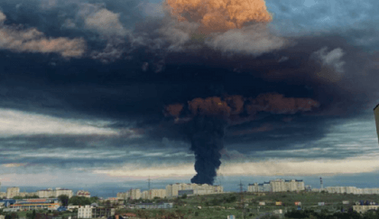 Huge fire at Crimea fuel depot after drone strike: authorities
