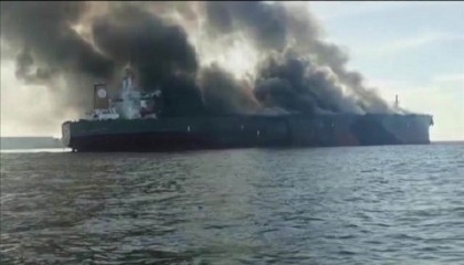 Three crew missing after oil tanker fire off Malaysia