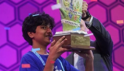 Florida teenager Dev Shah wins US Spelling Bee with 'psammophile'