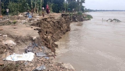 40 metres of spur dam in Sirajganj washed away in Jamuna