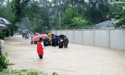 Torrential rain causes flood in Bandarban