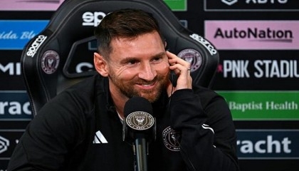 Miami move 'opposite' of PSG switch, says happy Messi