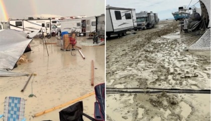 Burning Man: Police investigating death during heavy rain in US