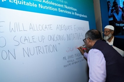 Bangladesh commits to improving nutritional well-being of mothers and adolescents

