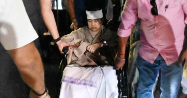 Mamata Banerjee 'pushed from behind'