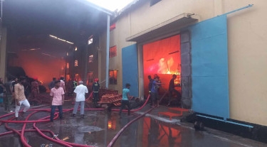 Fire at a jute mill in Khulna