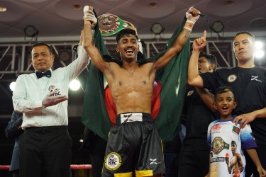Boxer Utshob wins maiden WBC belt for Bangladesh
