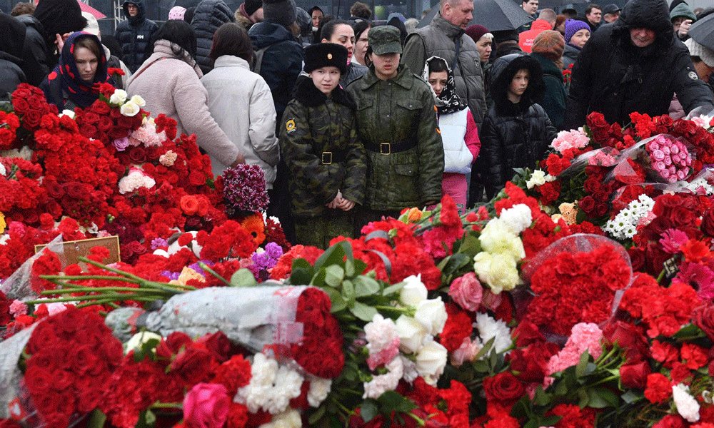 Russians remember Crocus City Hall victims