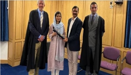 Oxford awards honourary fellowship to Malala Yousafzai