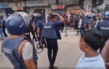 BNP-Police clash in Habiganj, OC among 150 injured