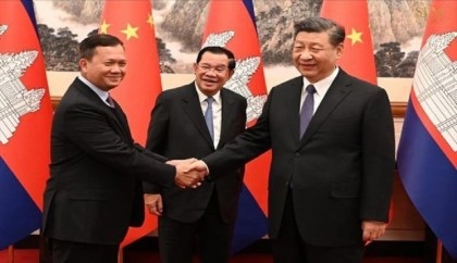 China's Xi meets Cambodian PM Hun Manet in Beijing