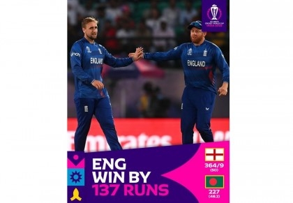 Bangladesh suffer crushing defeat to England in World Cup