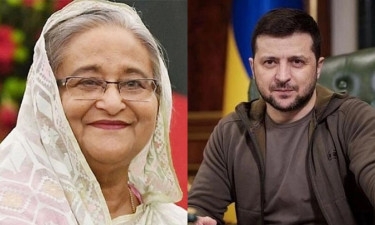 PM calls for stopping Russia-Ukraine war as she talks with Zelenskyy