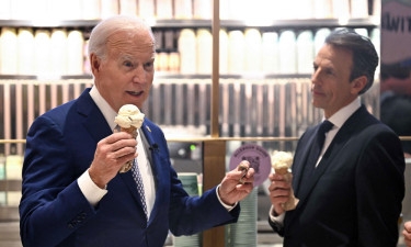 Biden sits down with TV comic Meyers to woo voters