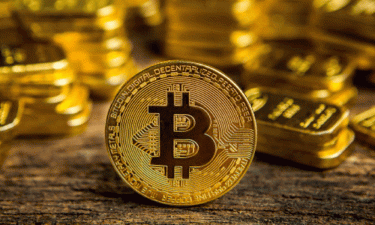Gold, bitcoin pull back from records as US stock markets slip