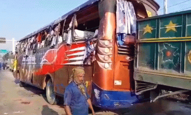 Three dead, 10 hurt in Faridpur bus accident