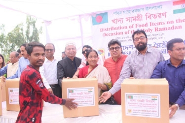 Bangladesh-India Friendship Society distributes foods among poor