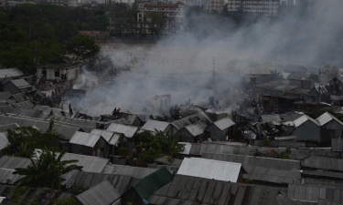 Banani slum fire under control